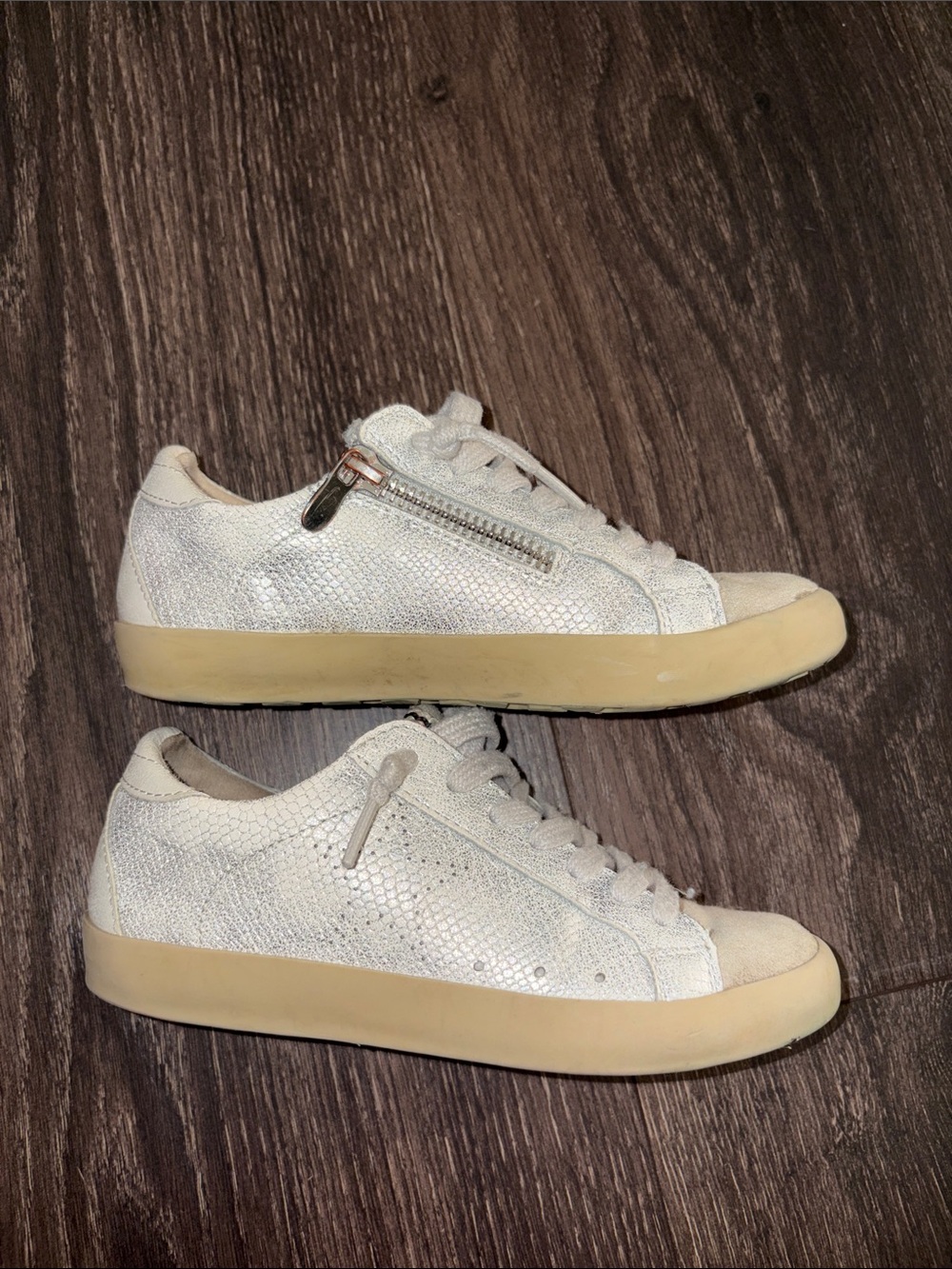 ShuShop Kids Sneakers in Cream and Gold